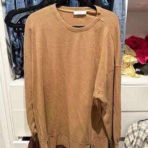 TALULAH Tan Crew Neck Sweater